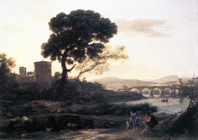 Claude Lorrain Landscape with Shepherds - The Pont Molle